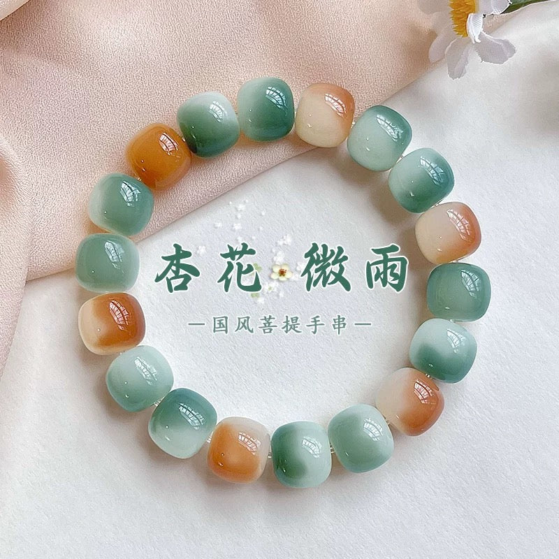 Apricot Blossom in Spring Rain Bracelet