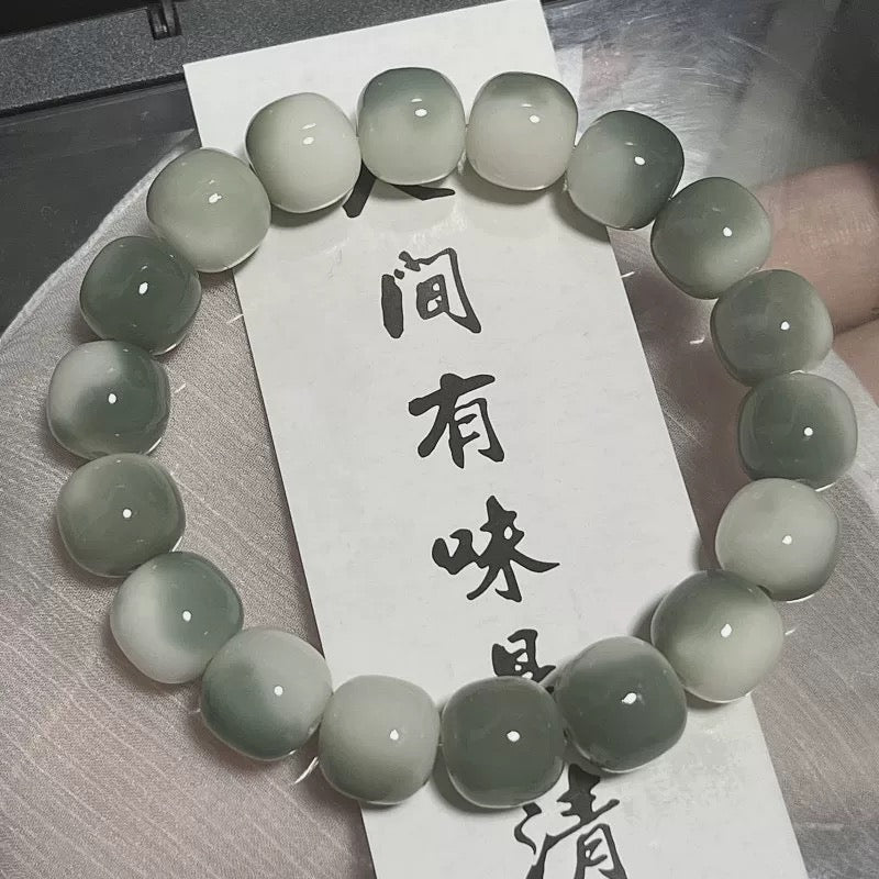 Smoky Grey Floral Swirl Bracelet